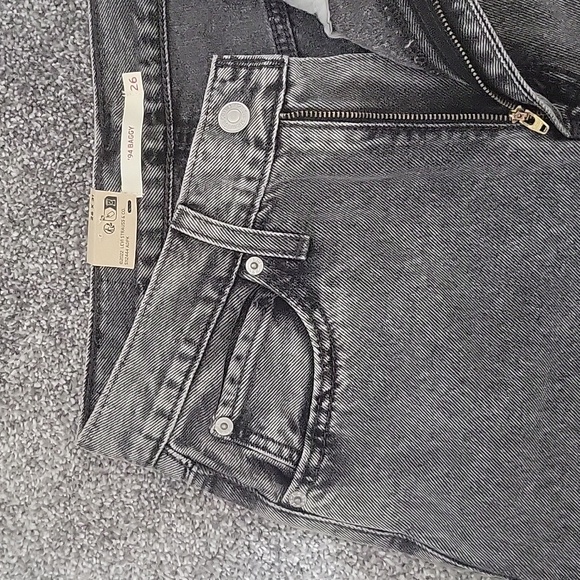 Levi's Women's Grey Jeans Straight Leg Baggy Mid Rise - Picture 7 of 12